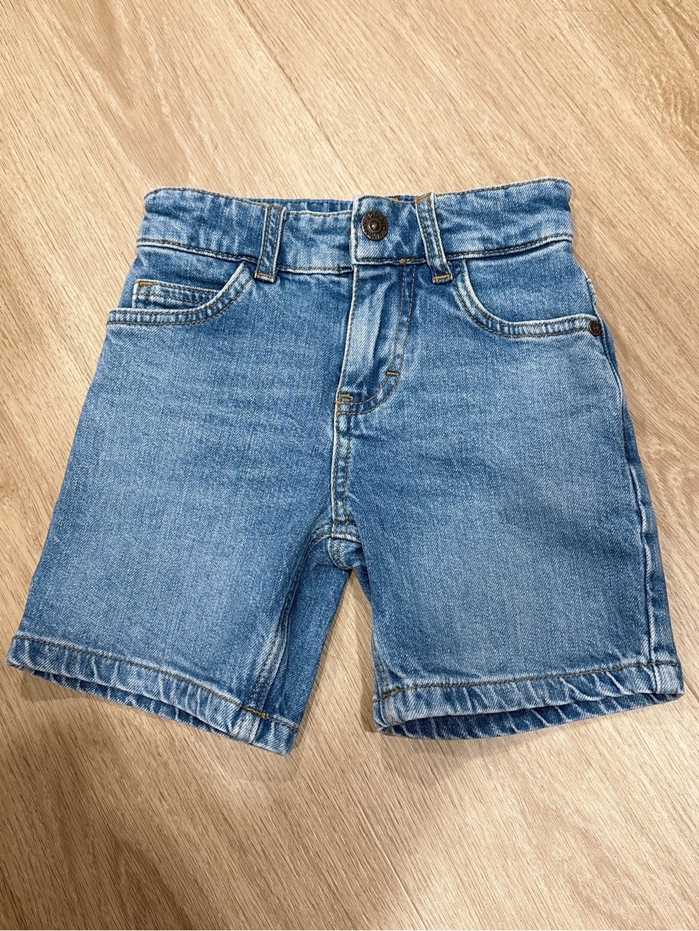 Boden Light Blue Denim Shorts for Kids